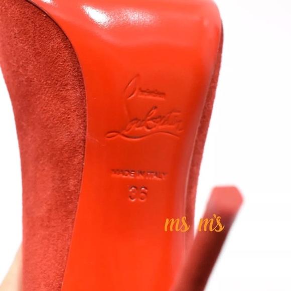 NIB Christian louboutin suede heel sz36EU - Picture 5 of 8